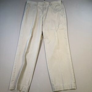 Polo Ralph Lauren Preston Fit Pants Mens 34x30 Khaki 100% Cotton Chino